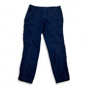 Lou & Grey Navy Utility Tapered Ankle Pants Size 10